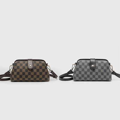 Crossbody Bag For Women Business Vintage Mixed Color Clip Bag
