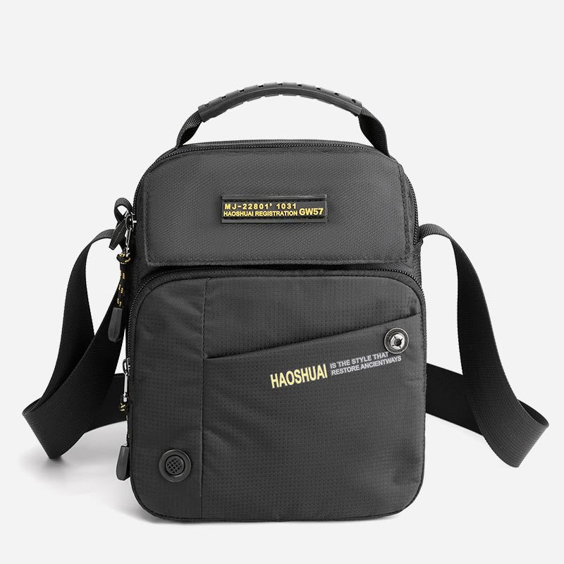 Crossbody Bag For Men Casual Daily Commute Waterproof Nylon Bag
