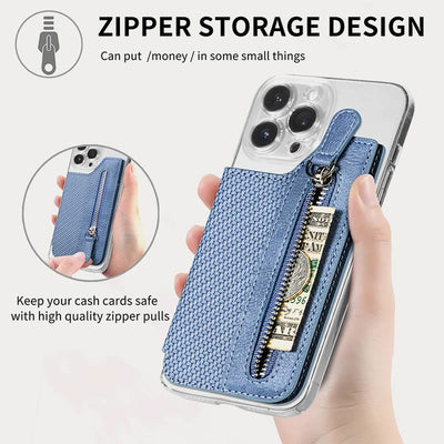 Wallet For Phone Creative Stick Clamshell Style Back Card Holder