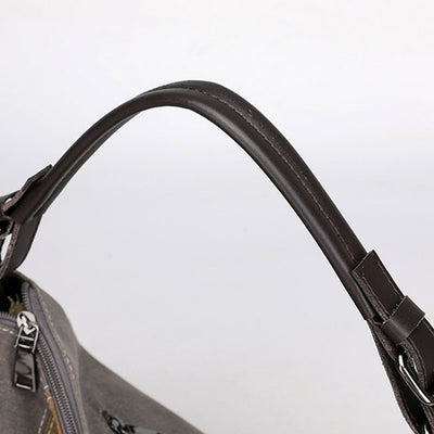 Large Capacity Vintage Stitching Color Dumpling Crossbody Bag