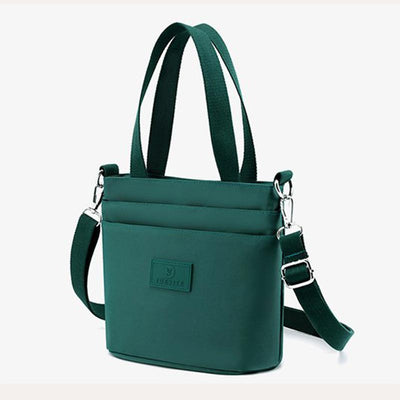 Functional Crossbody Bag Shoulder Bag Multi-pocket Lightweight Solid Color Handbag