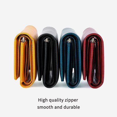 Wallet For Women Triple Folding Retro Short Shopping Money Clip