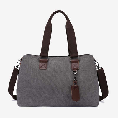 Triple Compartment Canvas Totes Handbag Multifunction Casual Crossbody Shoulder Purse