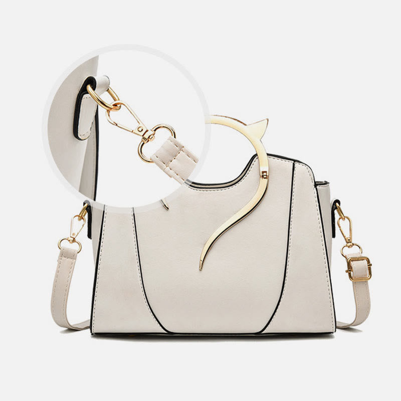 Cute Cat Shape Handle Bag Women Adjustable Strap Crossbody Purse