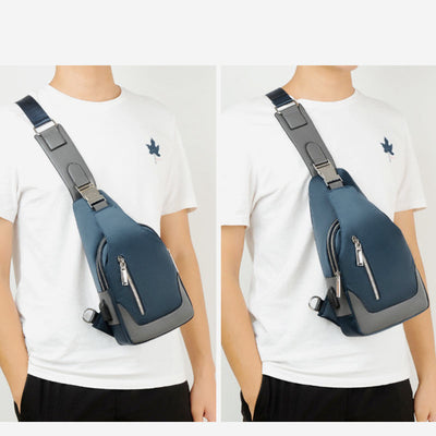 USB Charging Waterproof Sling Bag