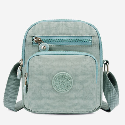 Lightweight Small Solid Color Crossbody Bag Multi-Pocket Cell Phone Purse