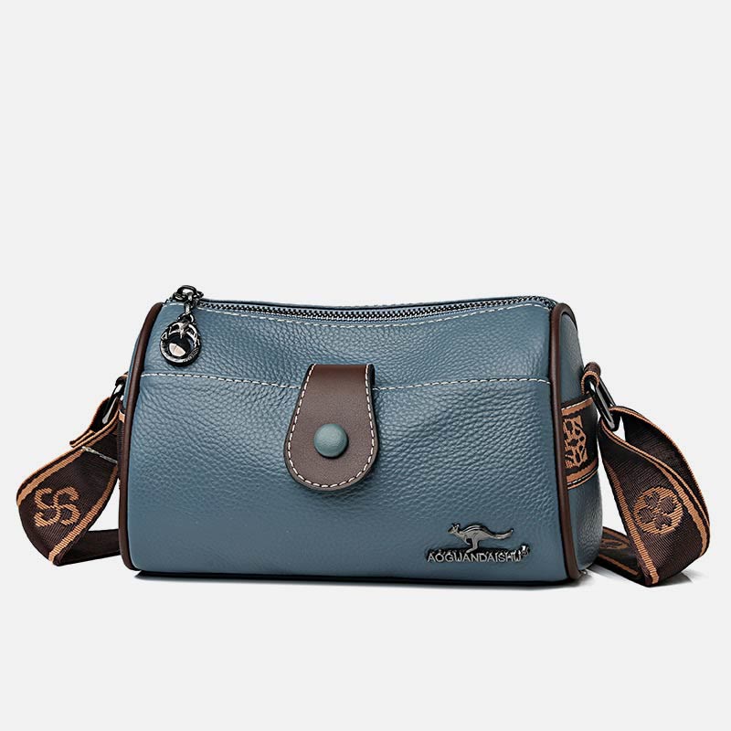 Retro Lady Underarm Bag Wide Strap Simple Women Crossbody Bag