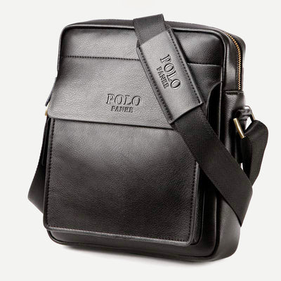 Men's Leather Shoulder Bag Crossbody Bag Small Messenger Bag for Work Business