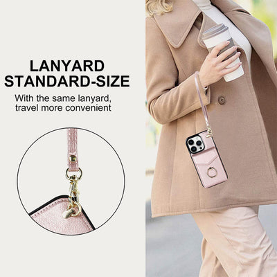 Wallet Phone Case for iPhone Casual Leather Buckle Card Holder
