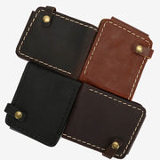 Retro Leather Wallet for Men Women Bifold Handmade Front Pocket Wallet