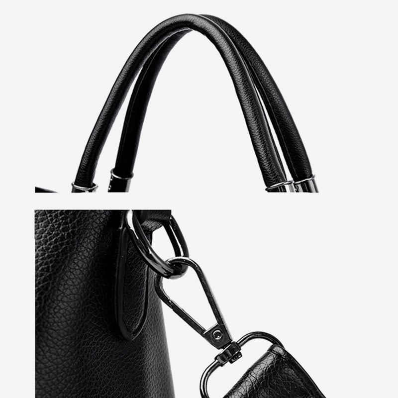 Soft Leather Handbag Women Adjustable Wide Strap Minimalist Crossbody Tote