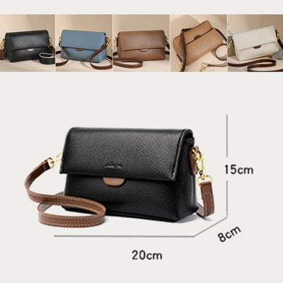 Faux Leather Crossbody Cell Phone Purse with 2 Shoulder Strap
