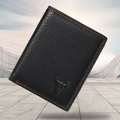 Wallet for Men Vintage Leather Multi-Slot Triple RFID Card Purse