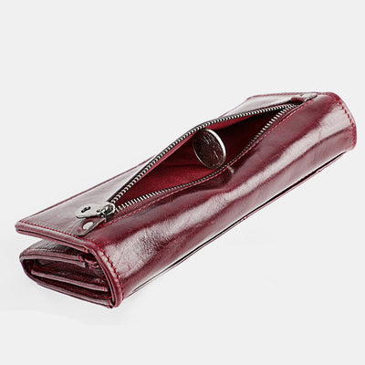 Money Manager RFID Women's Leather Wallet Cellphone Holder Clutch Organizer
