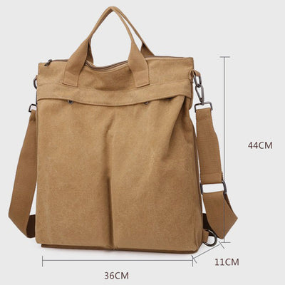 Multifunctional Large Capacity Canvas Handbag Backpack for Women Men Crossbody Shoulder Bag