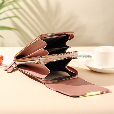 Faux Leather Phone Purse Mini Crossbody Shoulder Bag Cell Phone Pouch