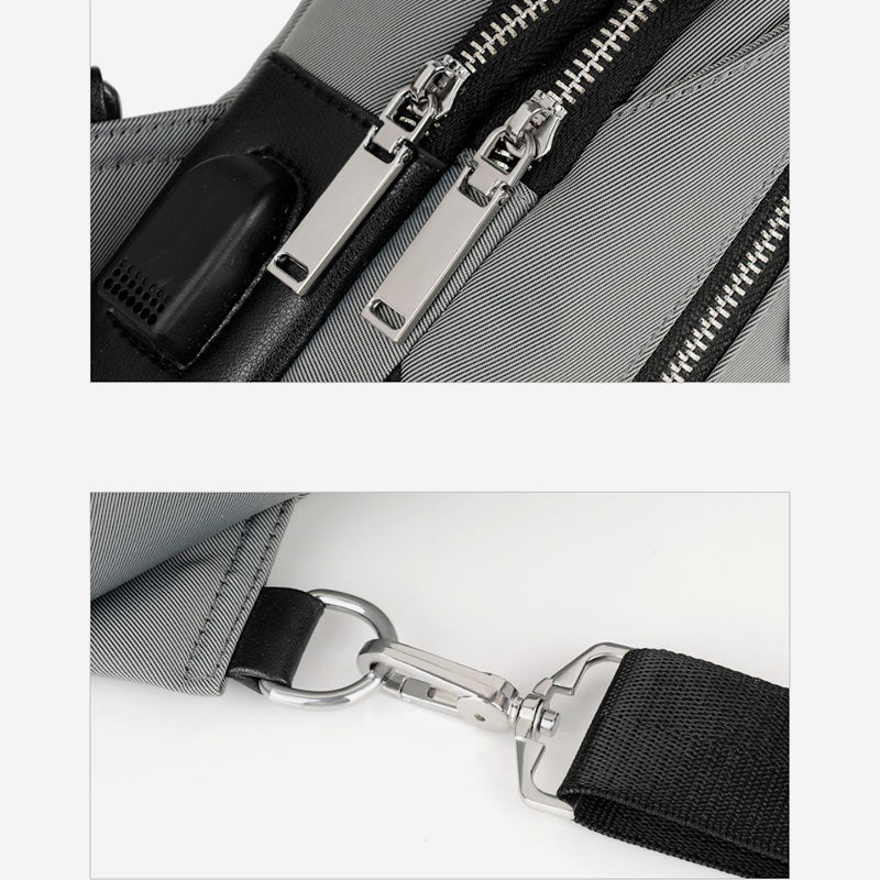 USB Charging Waterproof Sling Bag