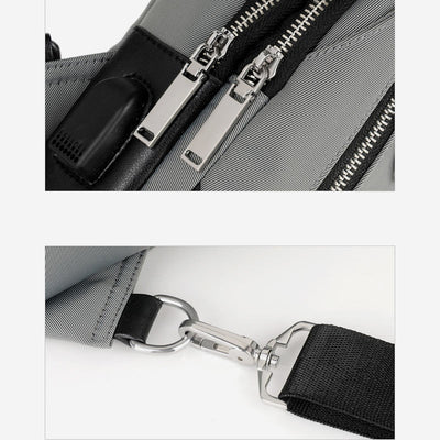 USB Charging Waterproof Sling Bag