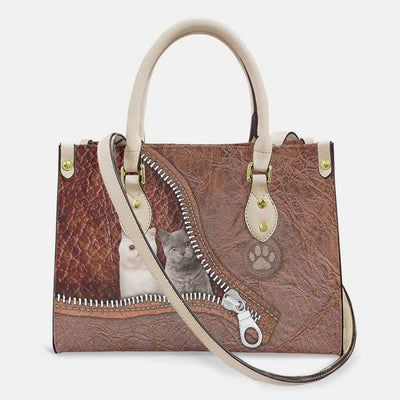 Top-Handle Satchel for Women Animals Print Leather Tote Handbag Crossbody Bag