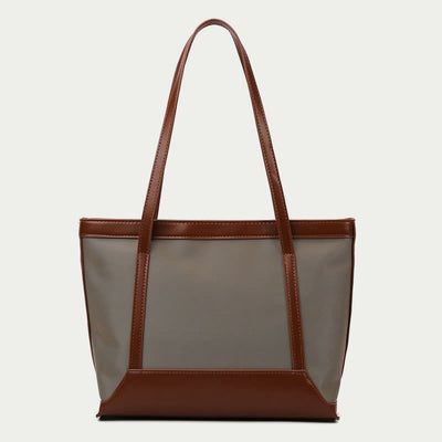 Large Capacity Tote Bag Durable PU Leather Shoulder Handbag
