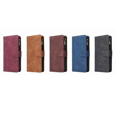 Functional Phone Case for iPhone Samsung Zipper Wallet Case Wristlet Clutch