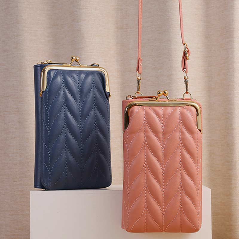 Leather Phone Bag For Women Large Capacity Crossbody Coin Wallet