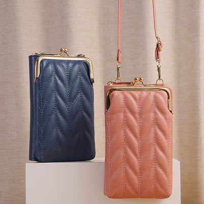 Leather Phone Bag For Women Large Capacity Crossbody Coin Wallet