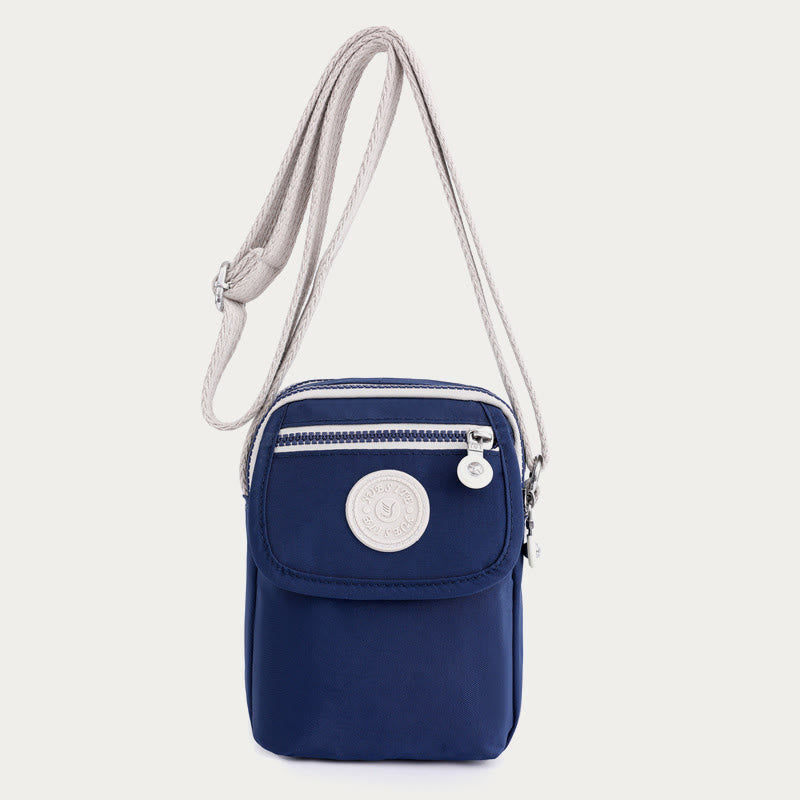 Mini Corssbody Bag Waterproof Nylon Solid Color Simple Shopping Bag