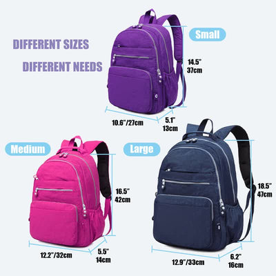 Waterproof Nylon Backpack Lightweight Sports Travel Daypack Multi-Color Optionals