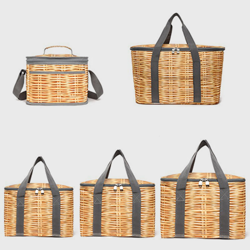 Cooler Bag For Travel Foldable Thicken Insulation Picnic Bag