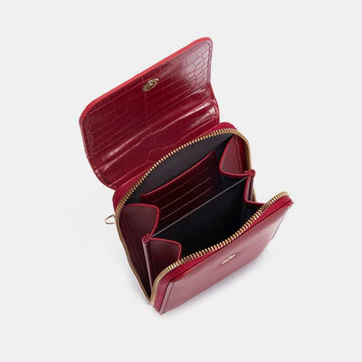 Womens Slim Lightweight Leather Crossbody Phone Bag Credit Card Holder