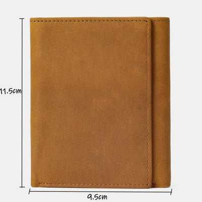 Genuine Leather Wallet for Men Slim Trifold Front Pocket Wallet