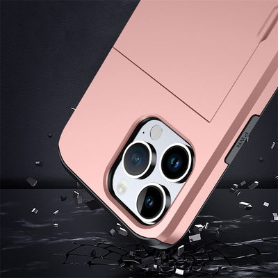 Iphone Slide Card Phone Case 2 In 1 Anti Fall Wallet Case for iPhone 14/15/16