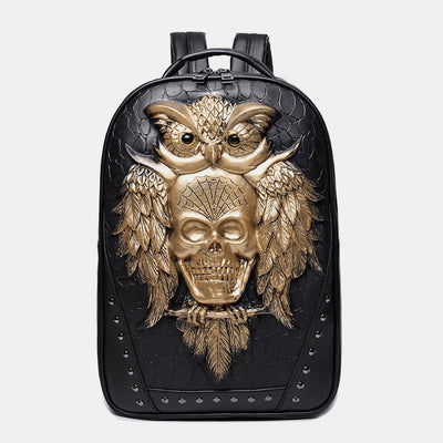 3D Animals Owl Laptop Backpack Designer Waterproof College School Bookbag