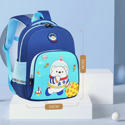 Backpack For Kids Cartoon Character Printing Lightweight Oxford Schoolbag