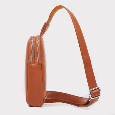 Lightweight Casual Sling Bag for Women PU Leather Small Crossbody Backpack