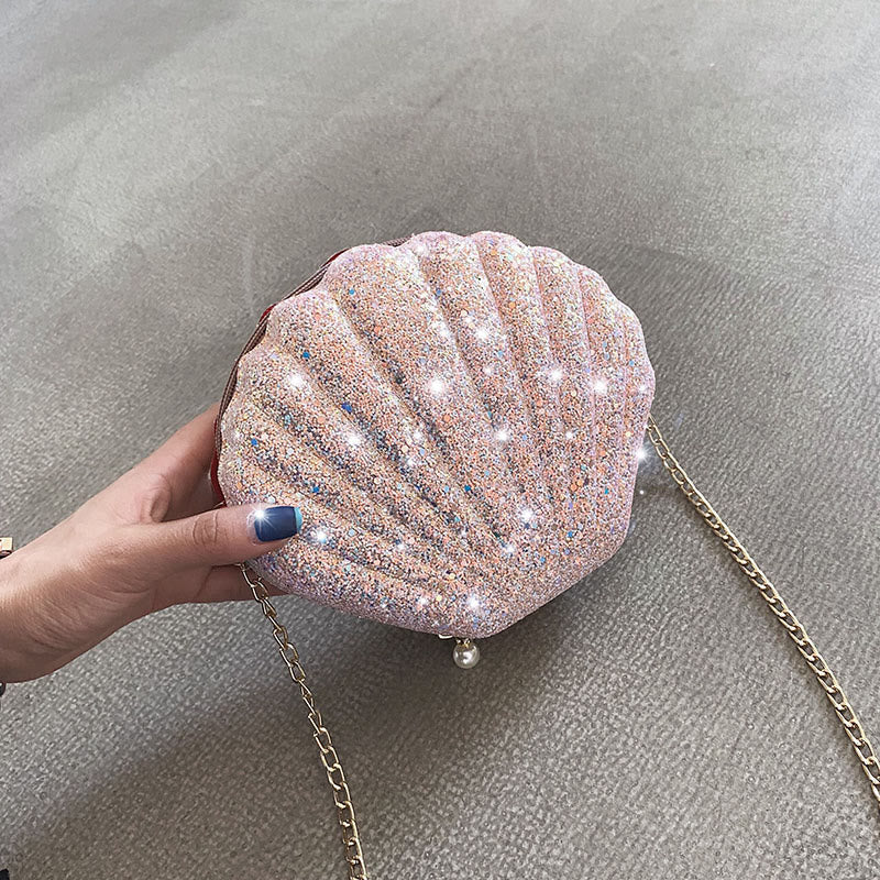 Crossbody Bag For Women Sequin Mini Shell Accessories Bag