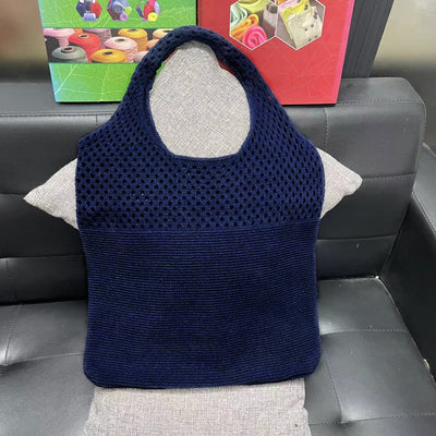 Tote Bag For Women Ethnic Style Wool Knitted Shoulder Bag
