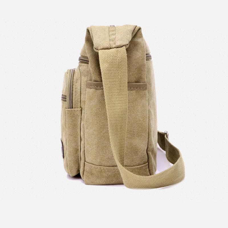 Crossbody Bag For Men Vintage Outdoor Canvas Business Shoulder Bag