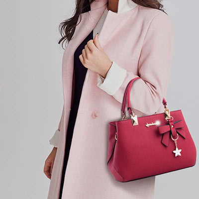 Womens Designer Top-Handle Satchel Handbag Purses with Crossbody Strap