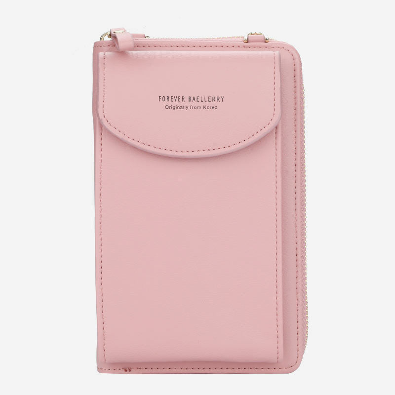 Large Capacity Elegant Long Crossbody Wallet With Phone Position