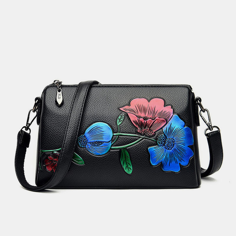 2 Way-Use Large Capacity Embroidery Elegant Crossbody Bag
