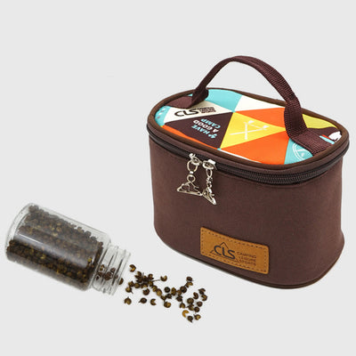 Storage Bag For Outdoor Camping BBQ Mini Spice Bottle Set