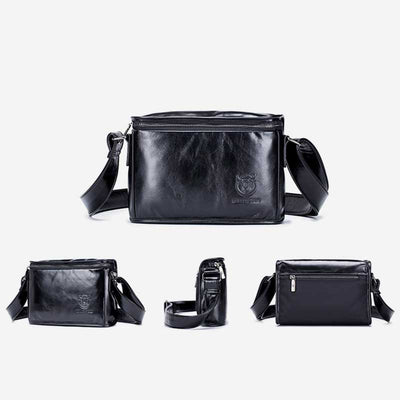 Large Capacity Genuine Leather Waterproof Messenger Bag