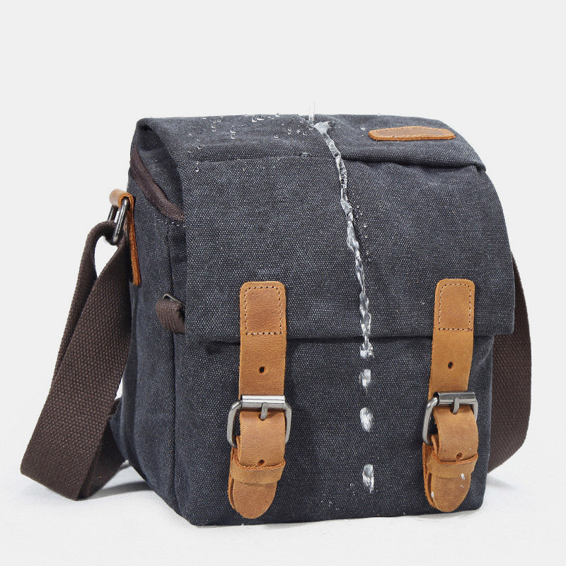 Unisex Waterproof Waxed Canvas DSLR/SLR Bag Case Compact Camera Bag