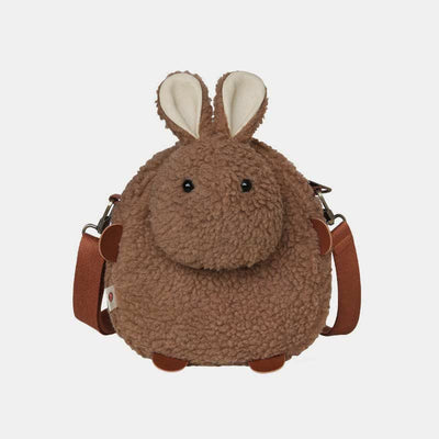 Cute Plush Bunny Crossbody Bag Fluffy Rabbit Shoulder Bag Handbags