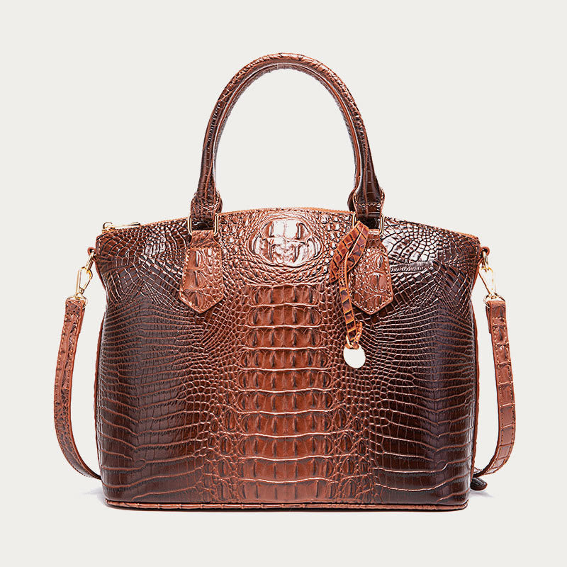 Tote For Women Daily Use Retro Crocodile Crossbody Bag