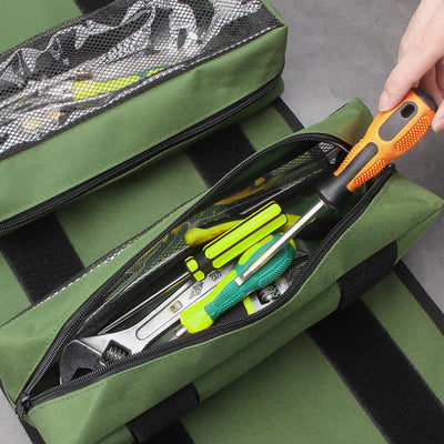 Tool Roll Bag Heavy Duty Tool Organizer with 4 Removable Pouch