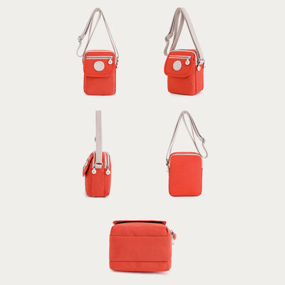 Mini Corssbody Bag Waterproof Nylon Solid Color Simple Shopping Bag