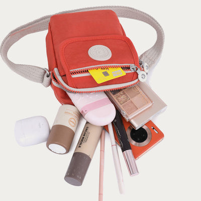 Mini Corssbody Bag Waterproof Nylon Solid Color Simple Shopping Bag